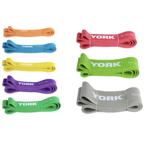 Резинка для фитнеса  York 35-75 кг серый #Y-80507 - фото №9